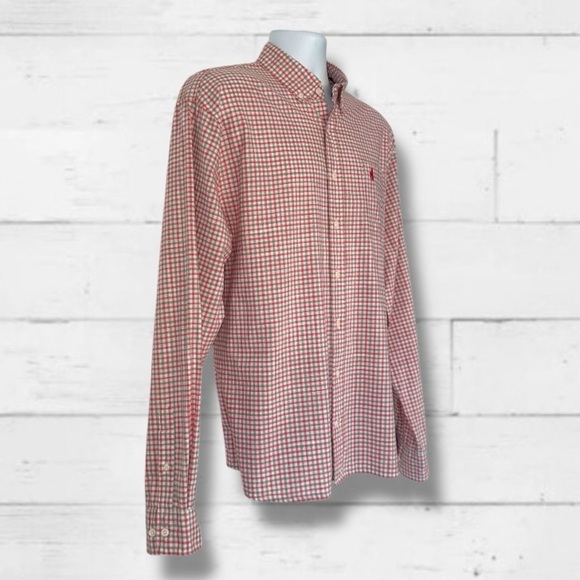 Johnnie-O Hangin’ Out Shirt XL–Malibu Red Plaid Long Sleeve Button Down - Picture 3 of 11